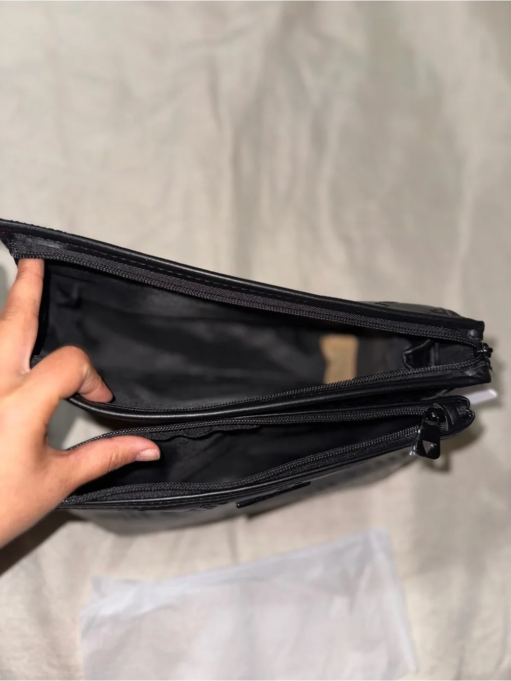 GUESS Black Logo Backpack with Matching Cosmetic Pouch NWT